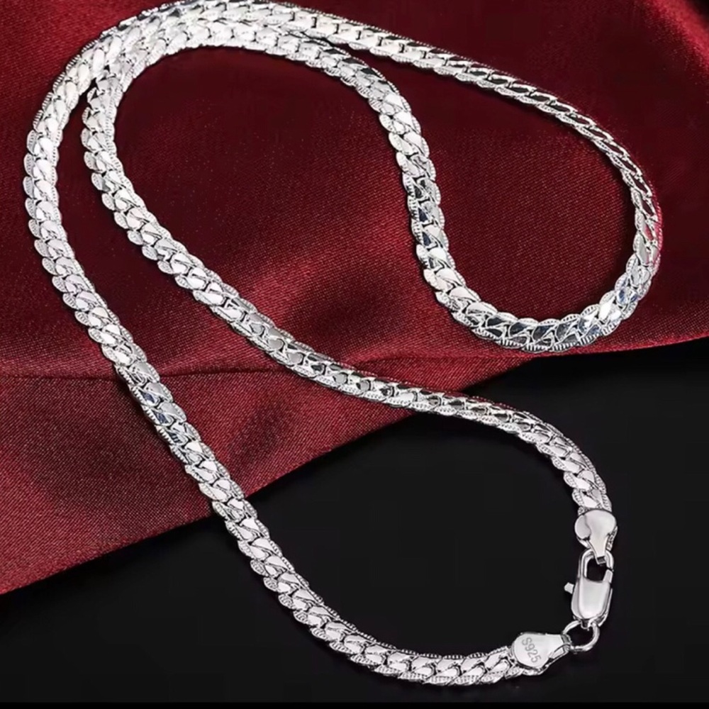 24” Sterling Silver Braided Chain Necklace